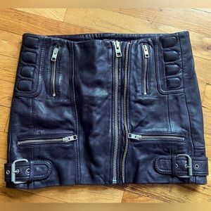 All Saints Leather Skirt size 6